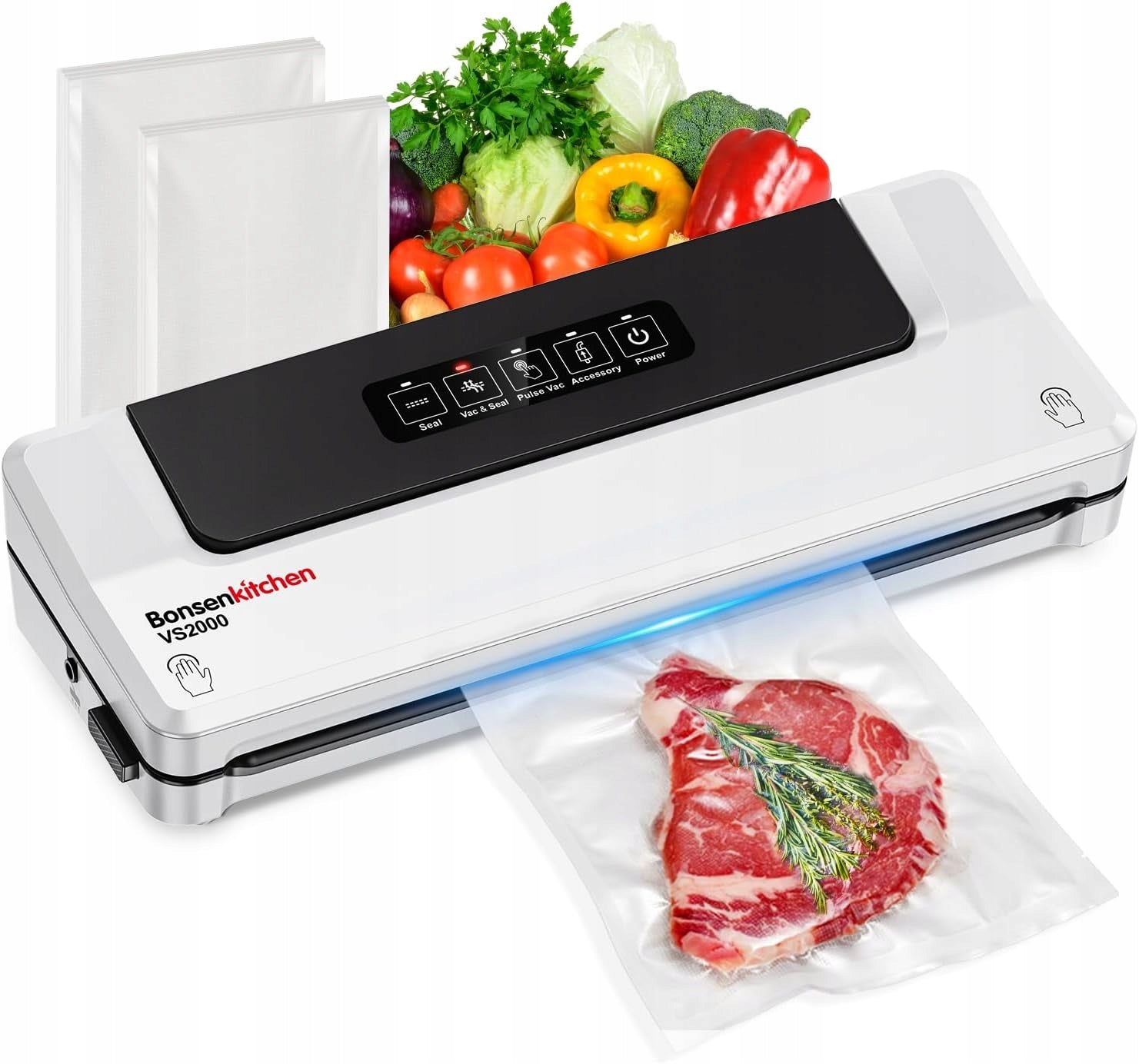 BONSENKITCHEN VS2000 FOOD VACUUM SEALER WITH 120W POWER