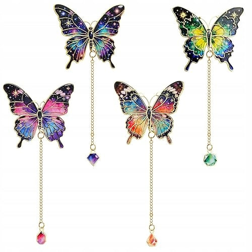 BOOKMARK BUTTERFLY METAL VINTAGE AESTHETIC FOR READERS 4 PCS