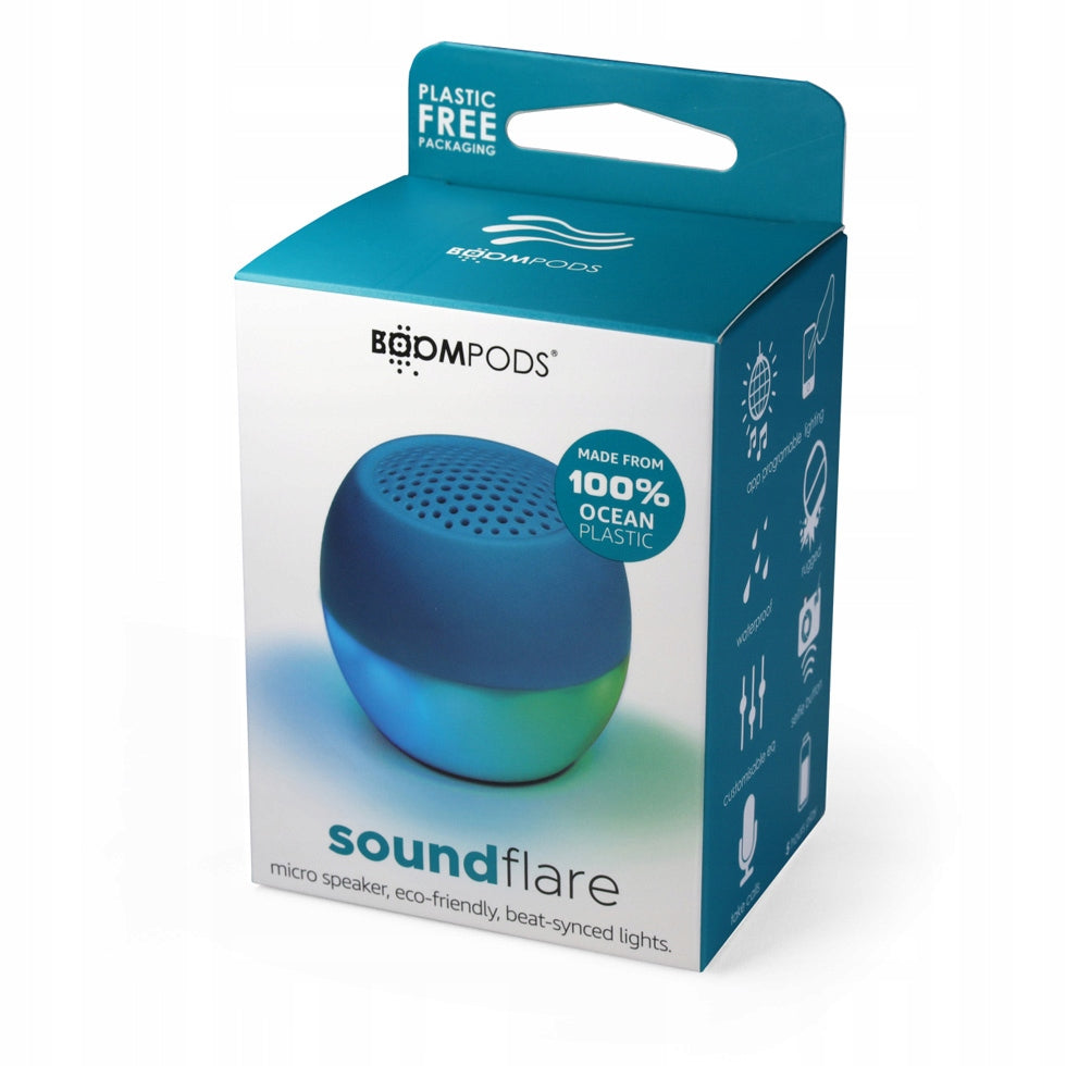 BOOMPODS Soundflare Ocean bezdrôtový reproduktor modrý Batteries included yes