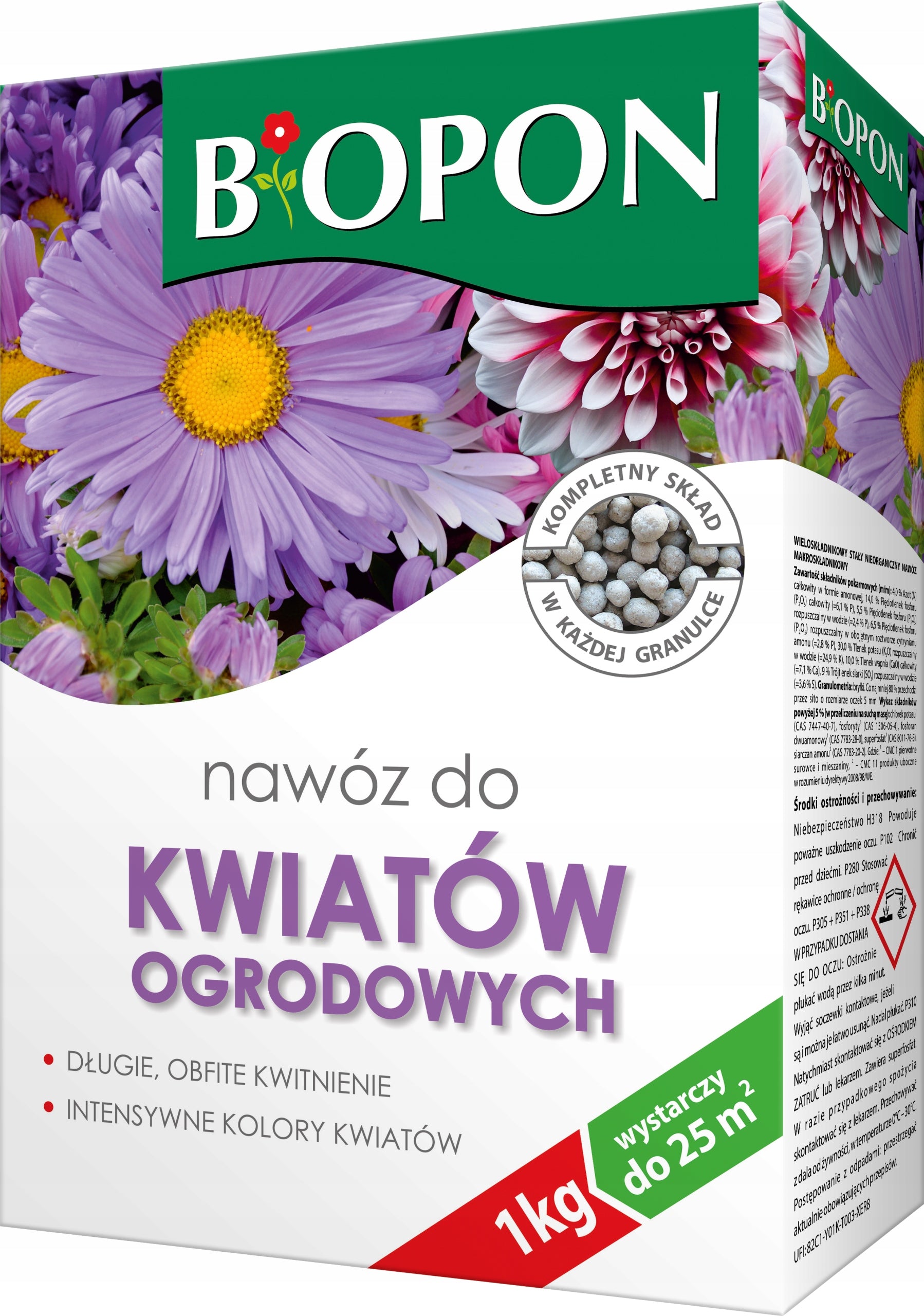BOPON Granulated Fertilizer for Garden Flowers, Biopon 1 kg