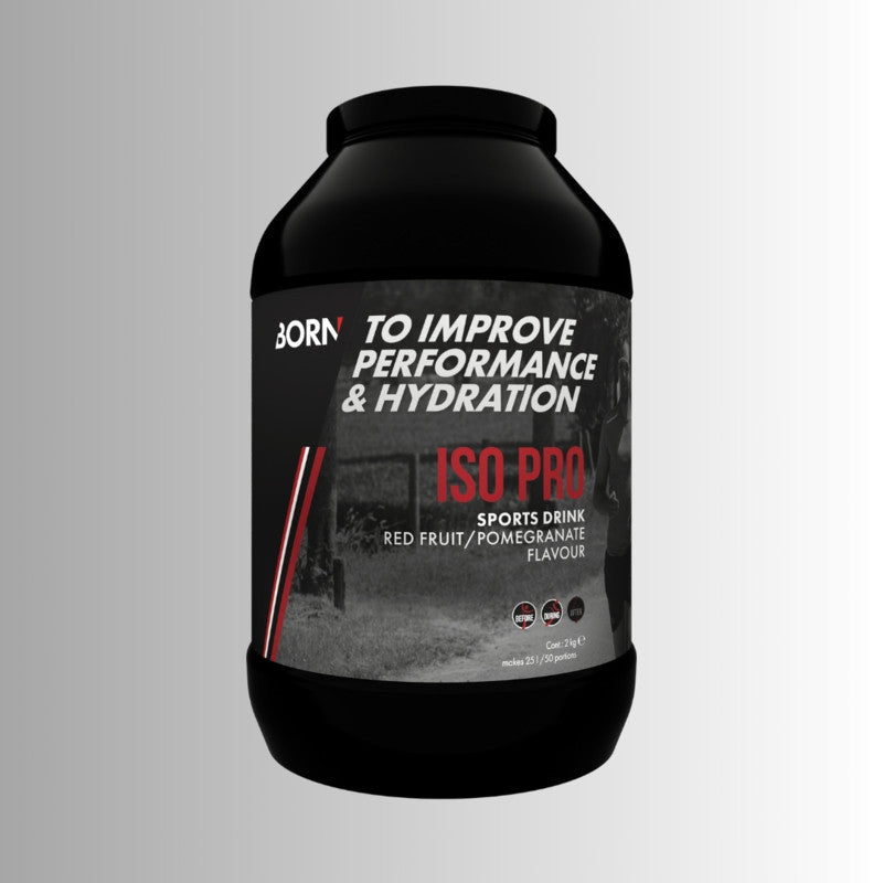 BORN ISO PRO Red fruit & pomagrande 2kg Isotonic sports drink with witB12