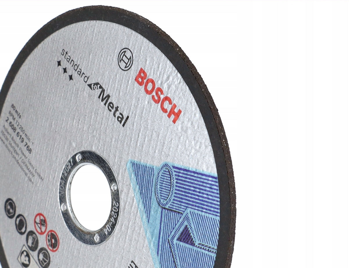 BOSCH 100 CORUNDUM DISCS for cutting metal steel 125/1,0mm + CONTAINER Manufacturer code 2608626116