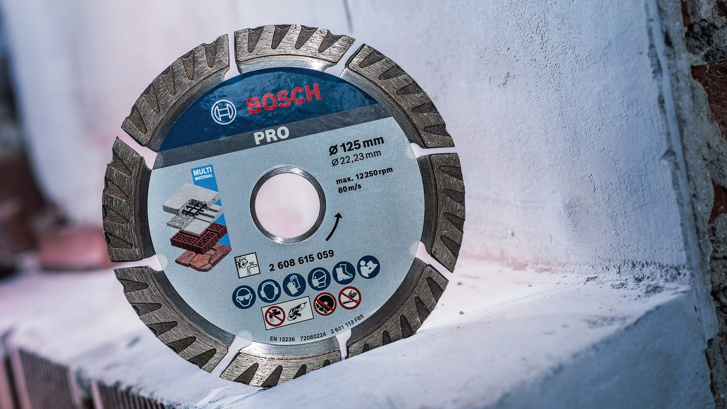BOSCH DIAMOND BLADE 125mm UNI CONCRETE BRICK PLASTER Disc diameter 125mm