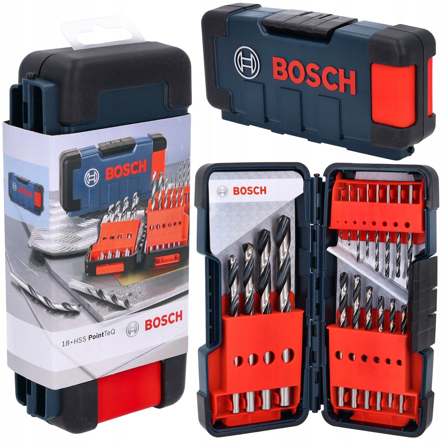 BOSCH SET OF DRILL BITS FOR METAL PointTeQ HSS 18 PCS