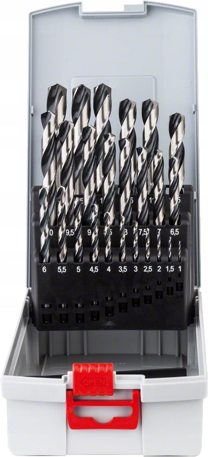 BOSCH SET OF TWIST DRILL BITS HSS POINTTEQ 25 PCS Number of items in the set 25