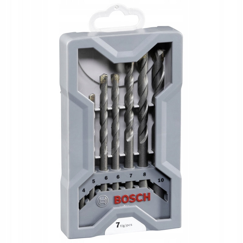 BOSCH SILVER PERCUSSION concrete drill bit set 4-10 7 pieces Brand Bosch