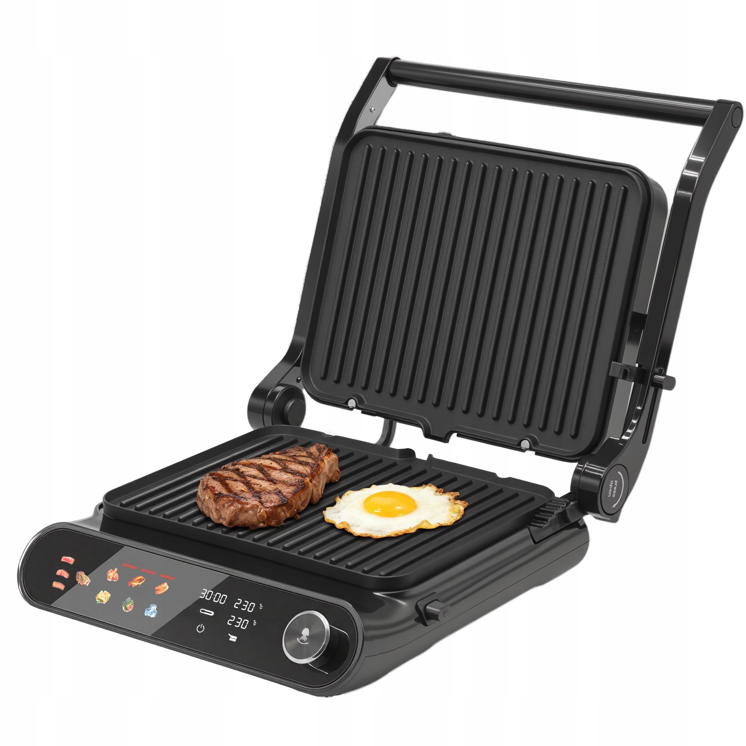 BOSTE ELECTRIC GRILL CONTACT TOASTER HIGH POWER 2200W FOLDING PROBE