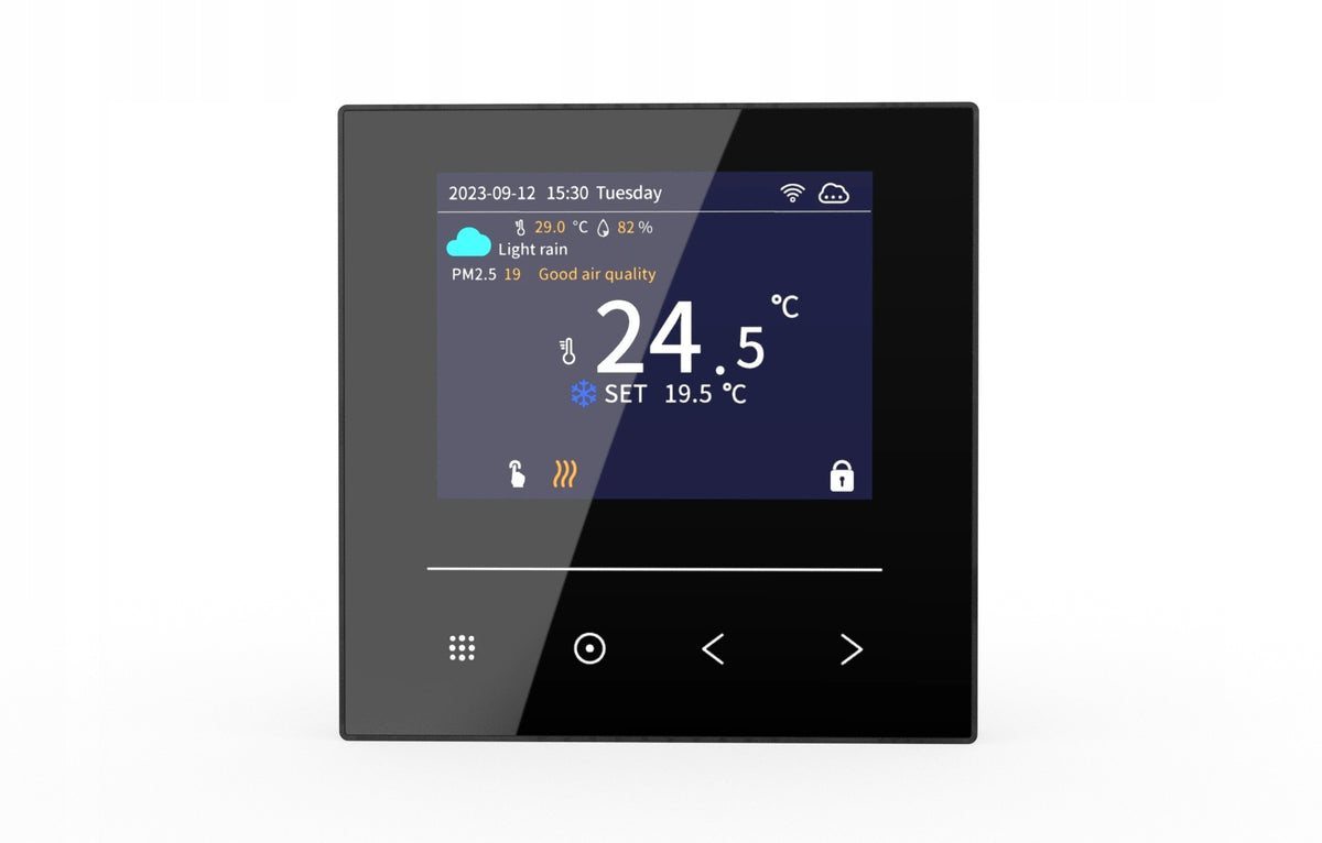 BOT Tuya RT2 3A WiFi Room Thermostat, Black