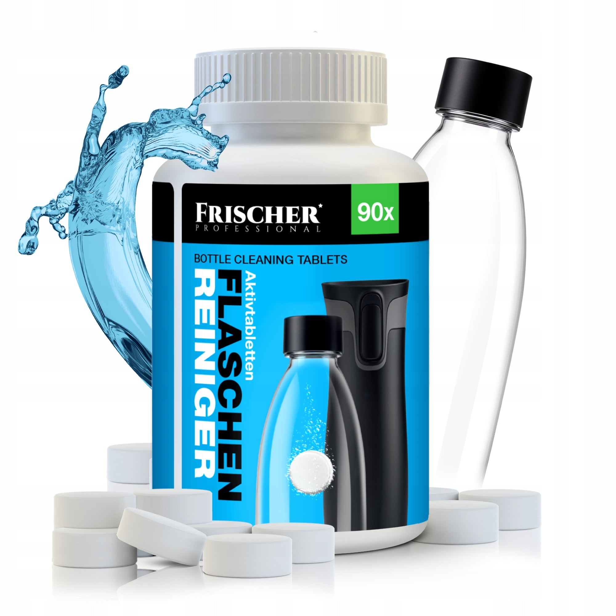 BOTTLE CARE CLEANING TABLETS 90PCS FRISCHER PROFESSIONAL