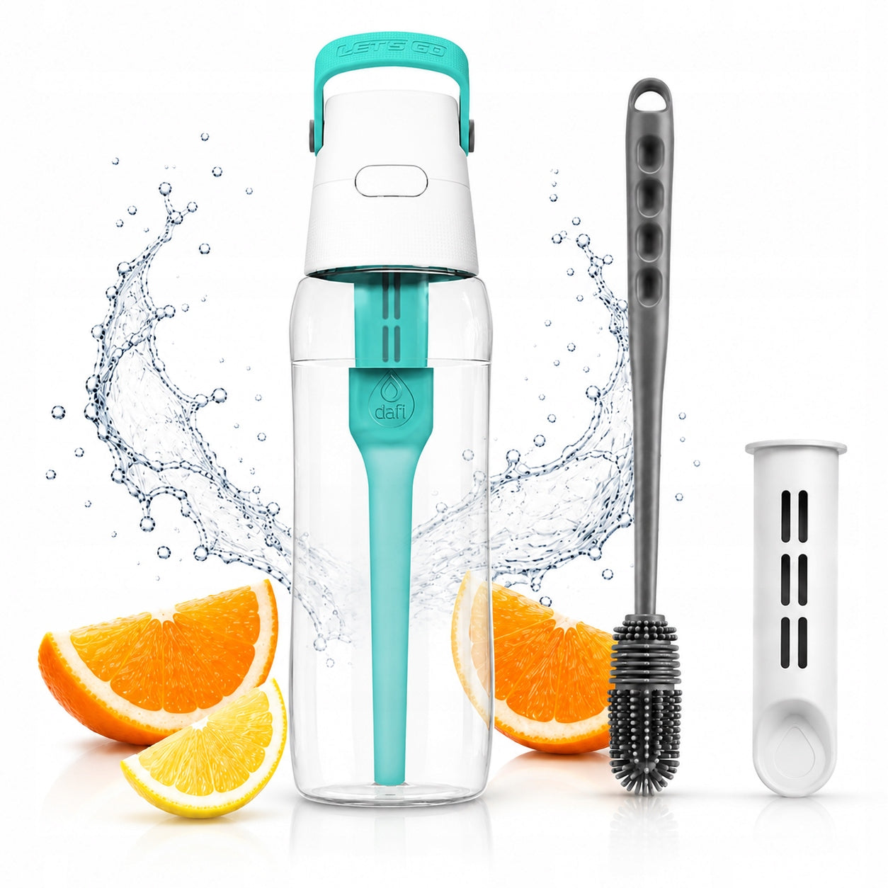 BOTTLE FILTER BOTTLE Dafi Solid 0.7 L Turquoise Filter Washing brush Manufacturer code D.BUT.FIL.SOLID.0.7.TURKUS.P+szczoteczka