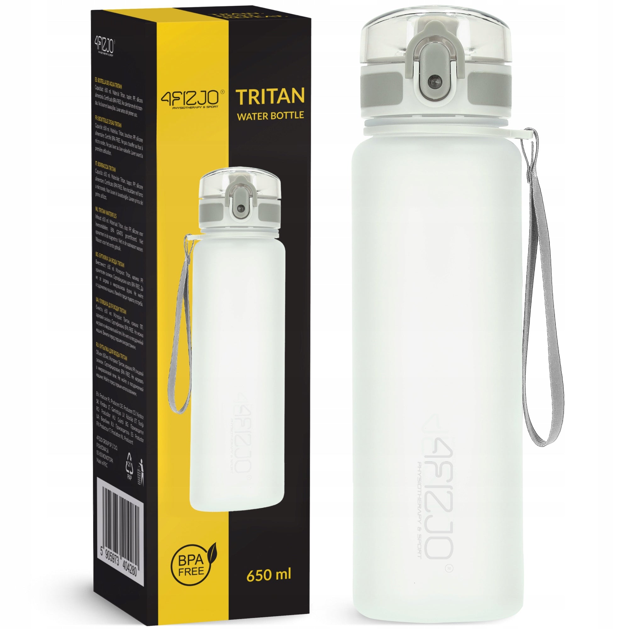 BOTTLE WATER BOTTLE DRINK TRITAN LEAKPROOF SPORTS WITH GRADUATION 650 ml