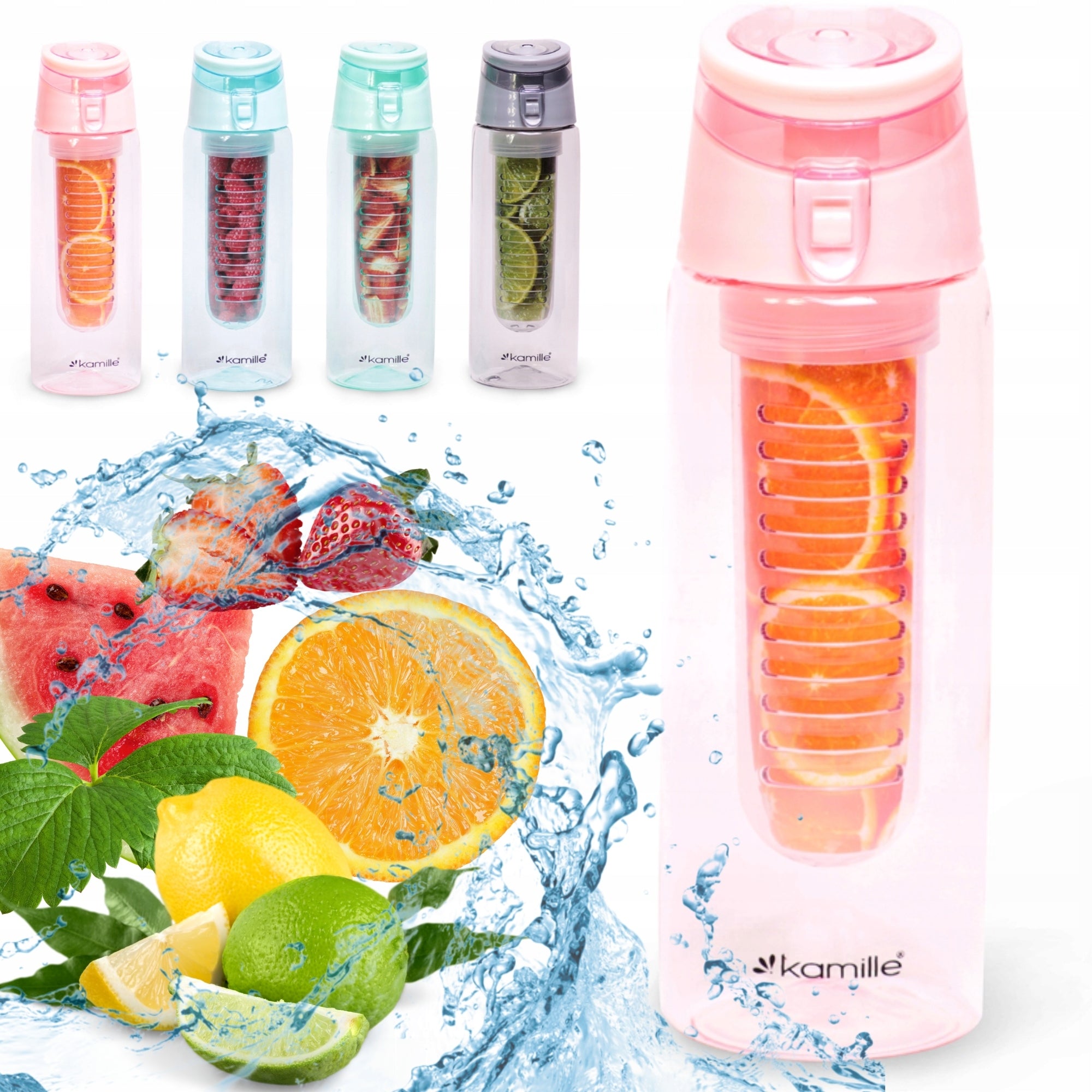 BOTTLE WATER BOTTLE WITH FRUIT REFILL TRITAN BPA - FREE 660ml