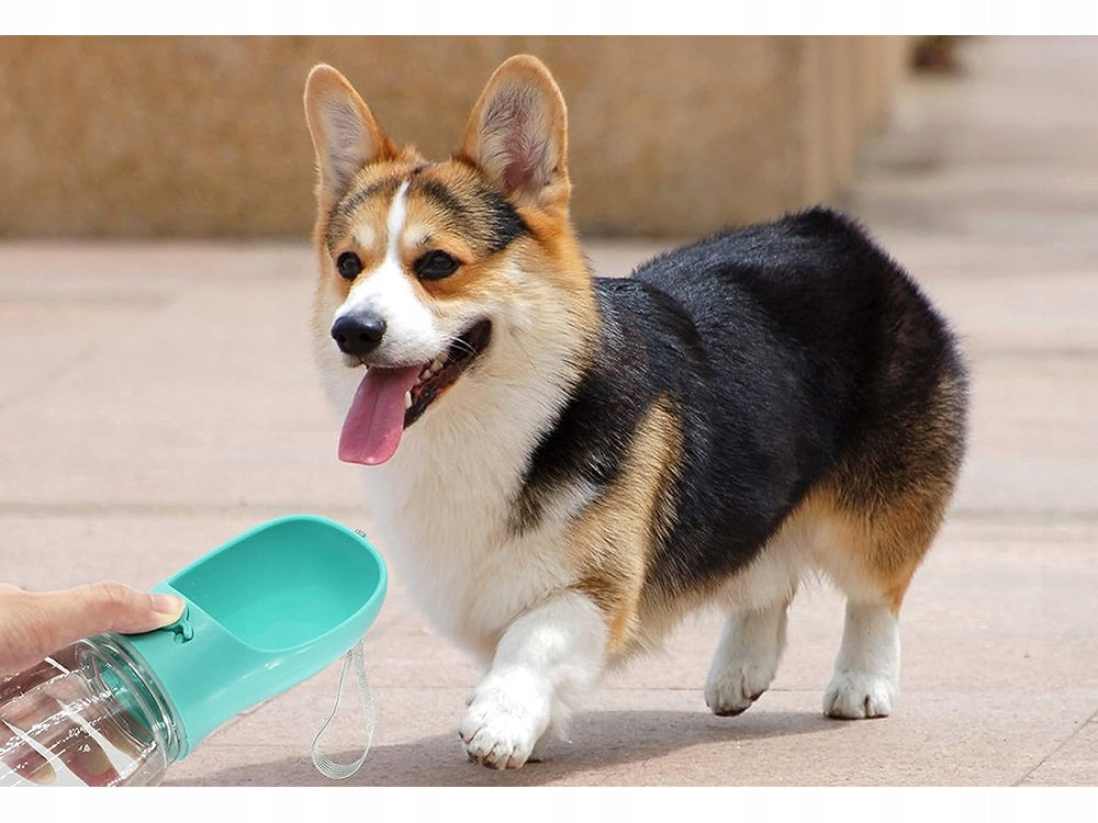 BOTTLE WATER BOWL PORTABLE DOG DRINKER FOR HIKING WALK 380ml Material made from a synthetic material