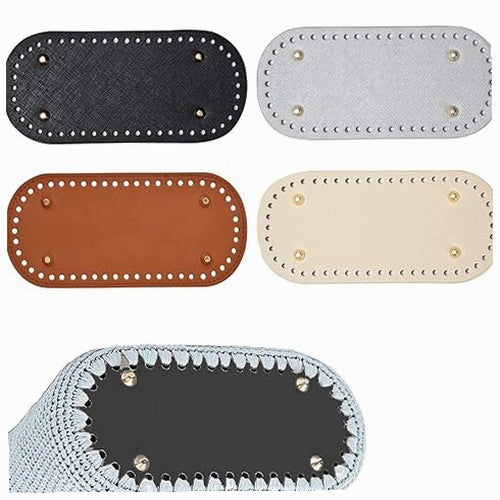 BOTTOM OF PU LEATHER BAG OVAL METAL RIVETS DIY CROCHETING 4 PCS