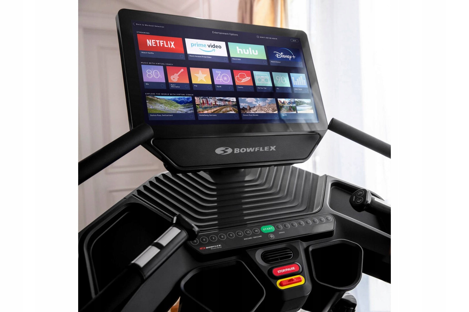 BOWFLEX ELECTRIC TREADMILL T56 Measurements training duration distance speed pulse