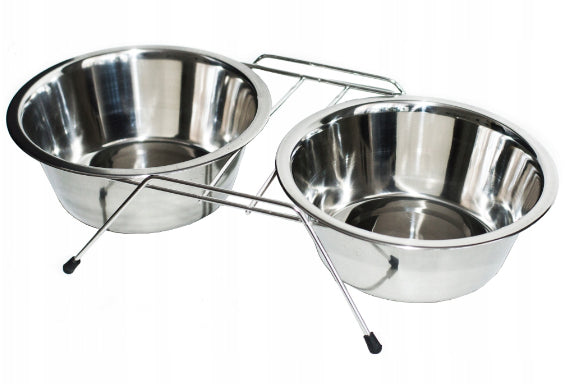 BOWLS ON THE STAND for cat dog BOWL METAL BOWLS 2x 0,22 liters EAN (GTIN) 5902581971586