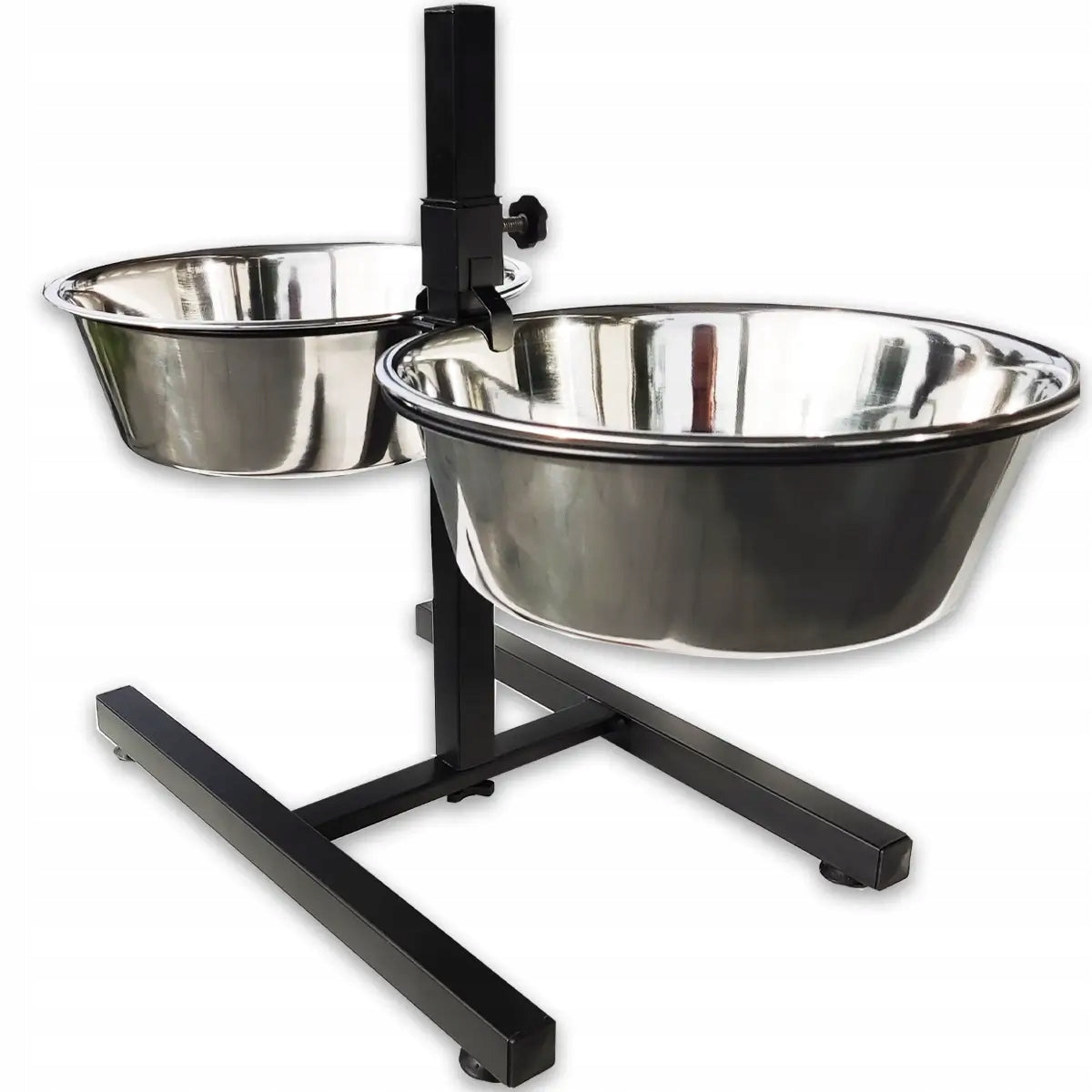 BOWLS for large DOG on ADJUSTABLE STAND 2 x 4,7 L LARGE STAND steel Trade name Miski ze stojakiem dla dużego psa owczarka