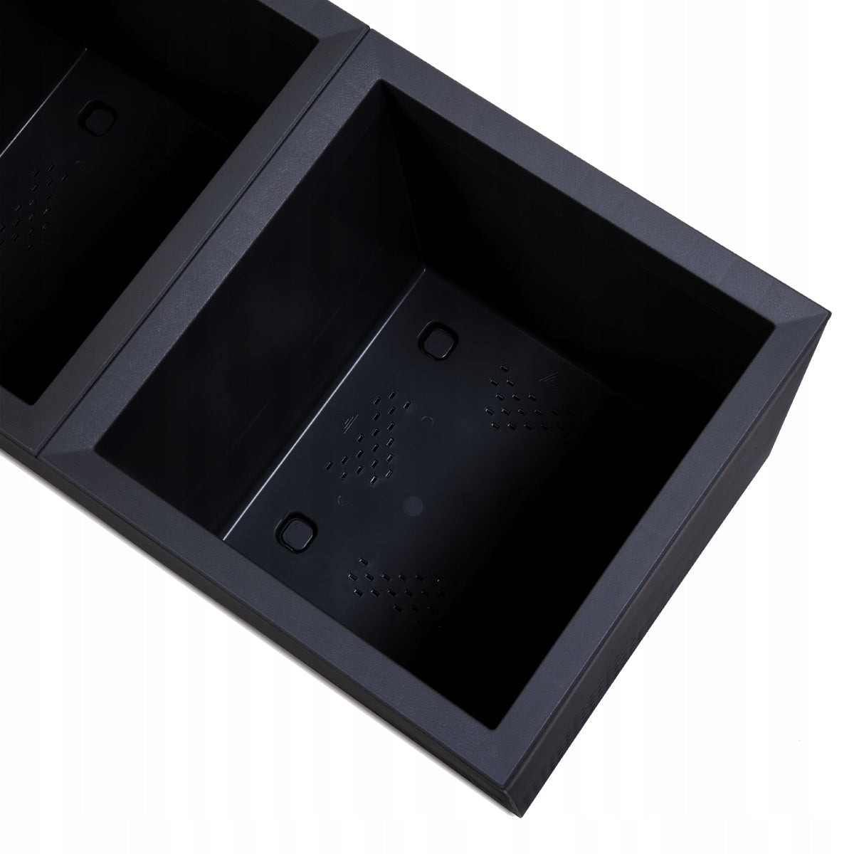 BOX ON WHEELS KARO ECO RECYCLED CONCRETE EFFECT 80x40 BLACK CONCRETE Material synthetic material