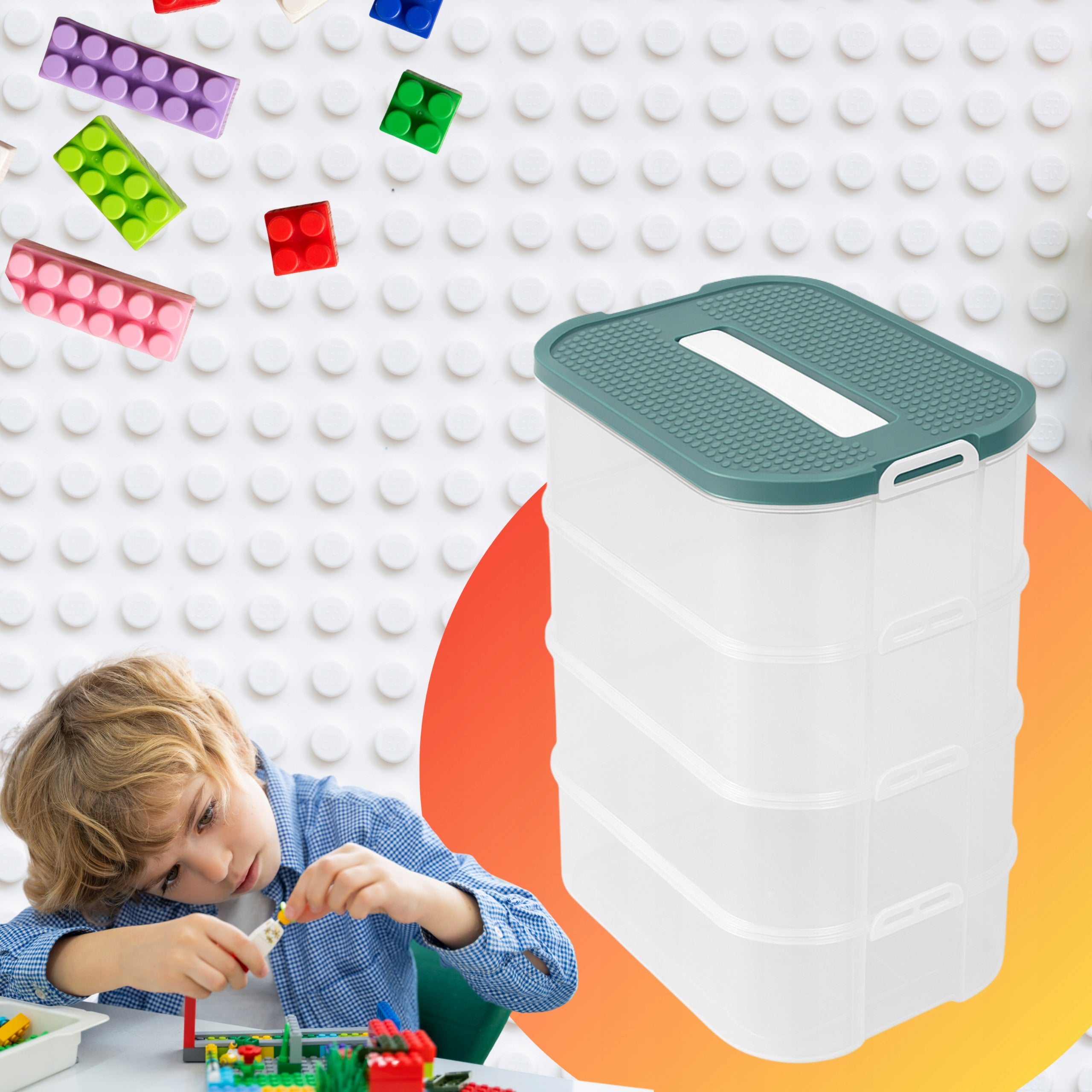 BOX ORGANIZER FOR BUILDING BLOCKS compatible with LEGO 29 L Packaging status original