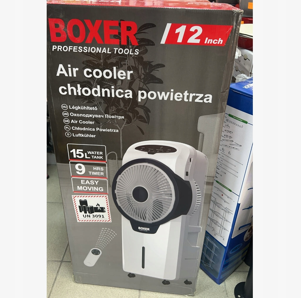 BOXER 12 INCH 15 L PORTABLE AIR CONDITIONER WITH TIMER AND REMOTE CONTROL Model biały