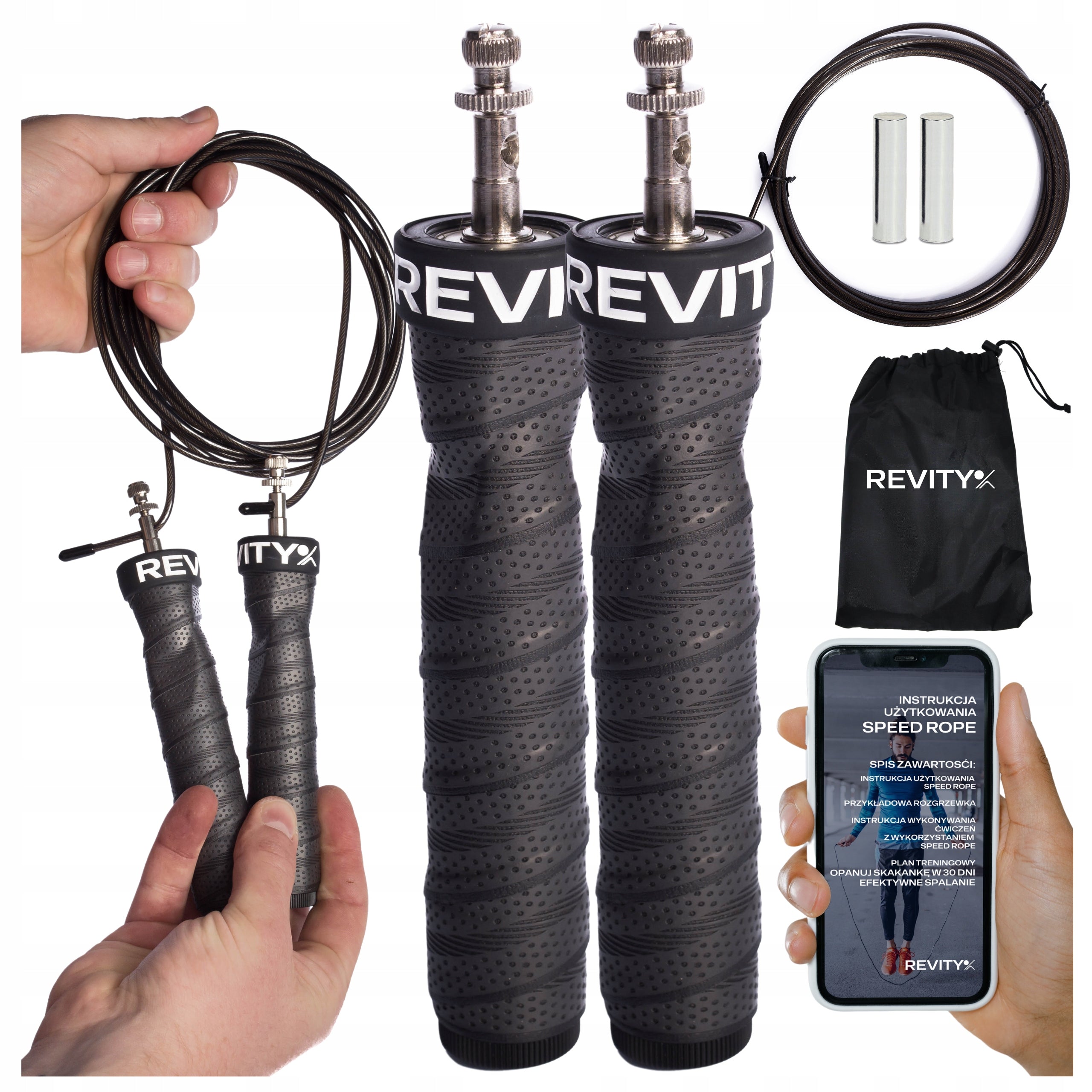 BOXING JUMP ROPE ERGONOMIC ADJUSTABLE WITH BEARINGS AND LOAD 300 CM