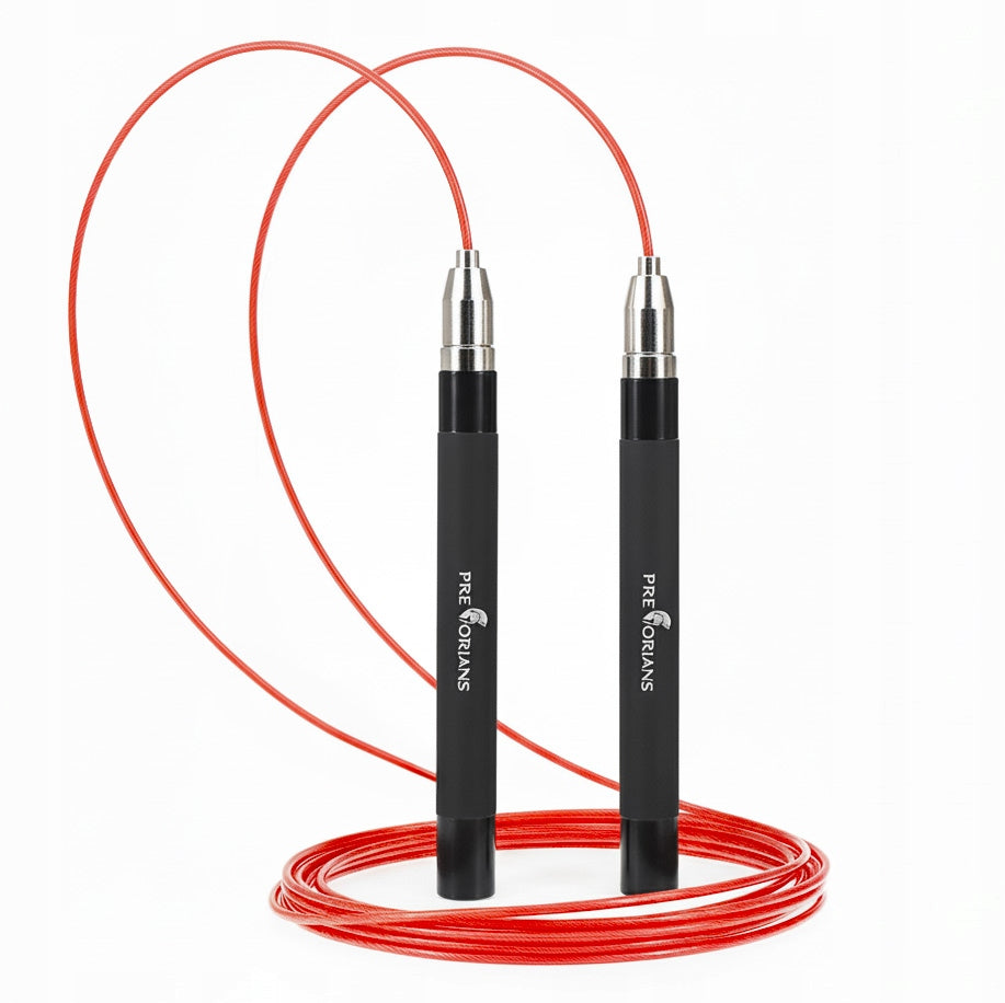 BOXING JUMP ROPE STEEL ROPE WITH BEARINGS DURABLE FITNESS ADJUSTABLE Color red