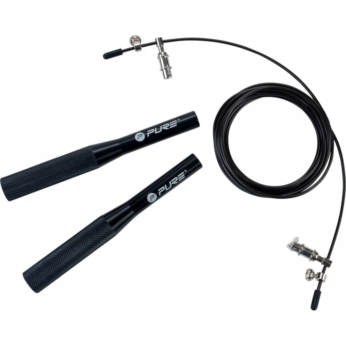 BOXING JUMP ROPE STEEL SET OF 3 INTERCHANGEABLE CABLES ADJUSTABLE 302cm PURE Rope length 285 cm