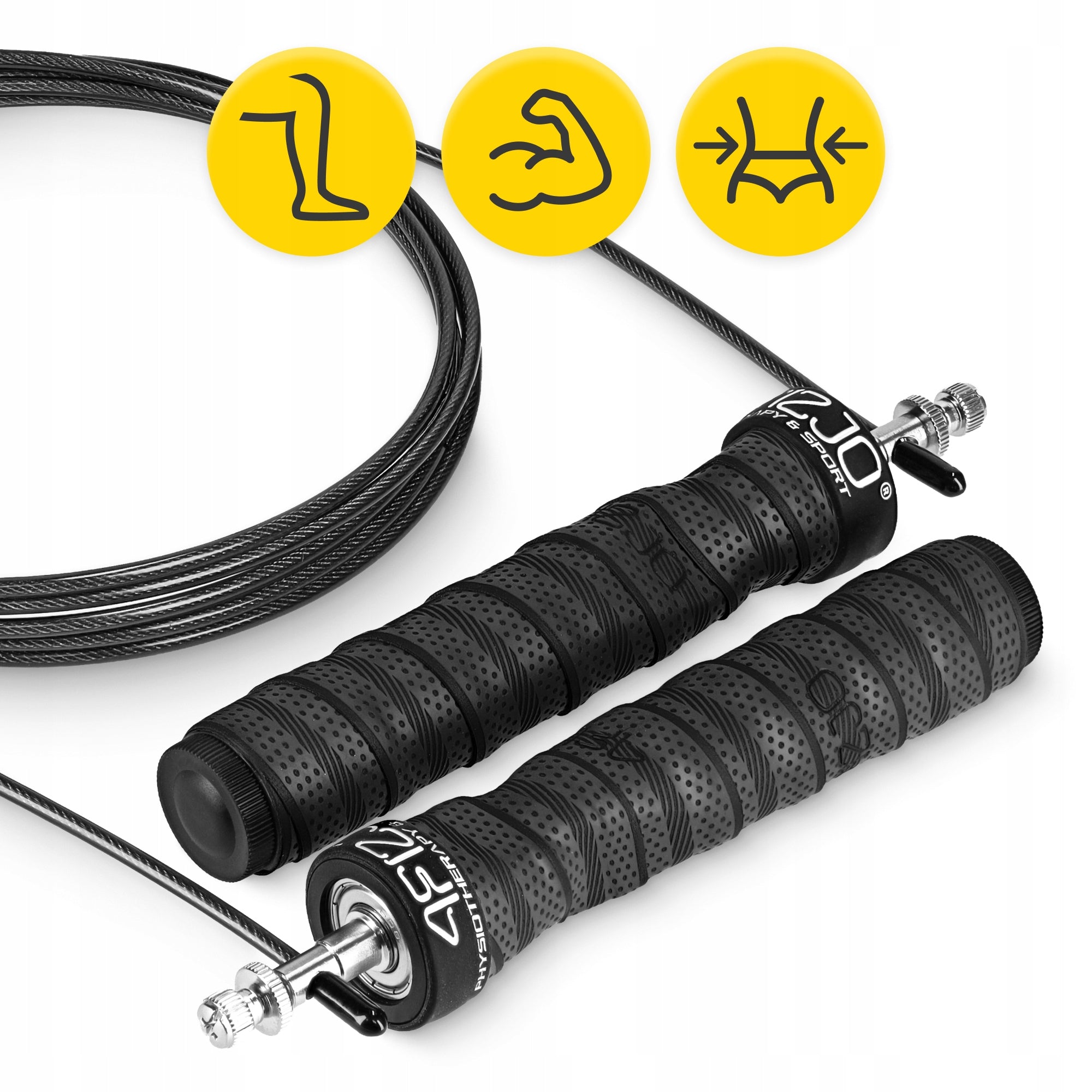 BOXING JUMP ROPE STRONG ADJUSTABLE WITH LOAD BEARINGS FOR TRAINING 3M Model Profesjonalna skakanka bokserska z obciążeniem