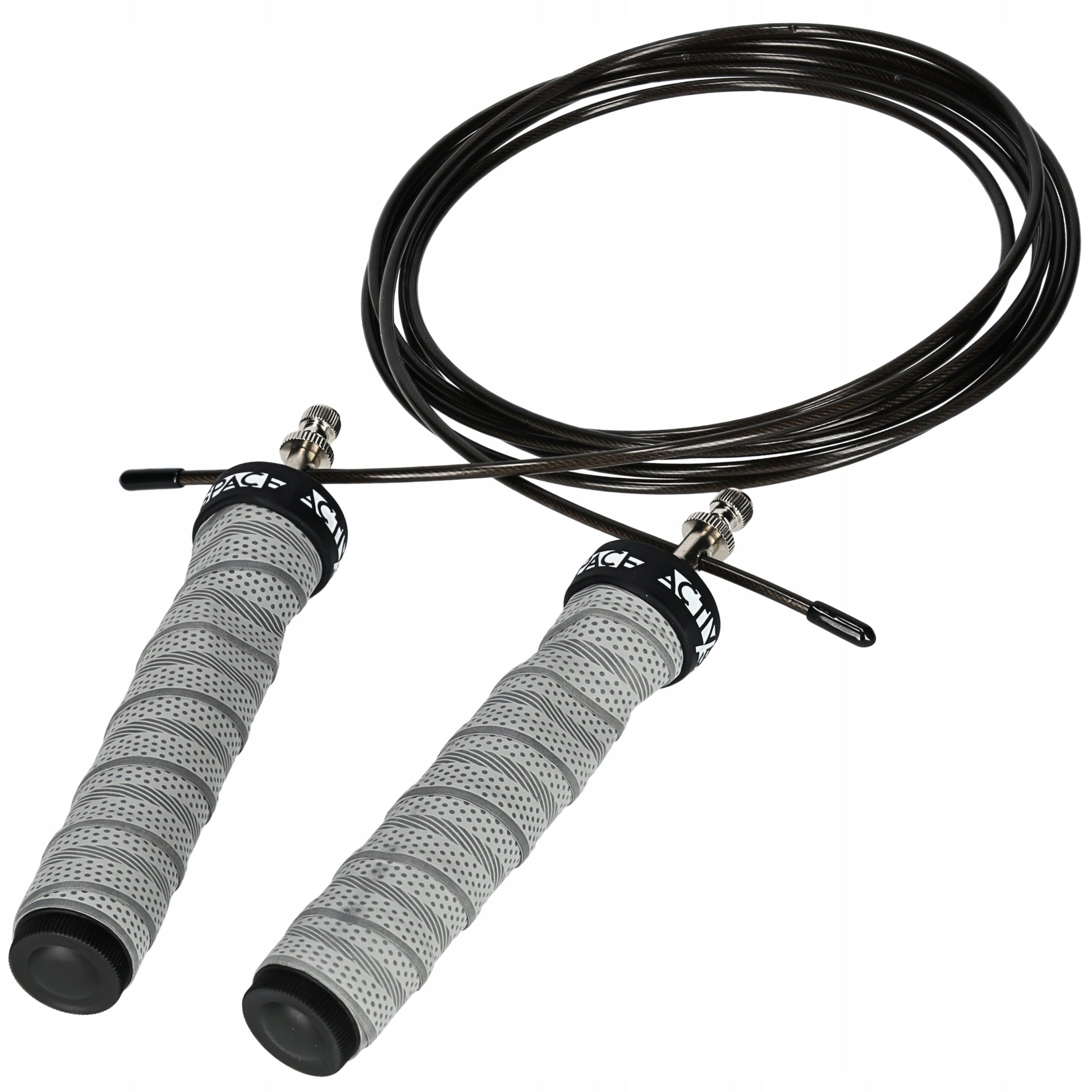 BOXING JUMP ROPE WITH LOAD ROTATING HEADS ADJUSTABLE WITHSTANDS Color gray