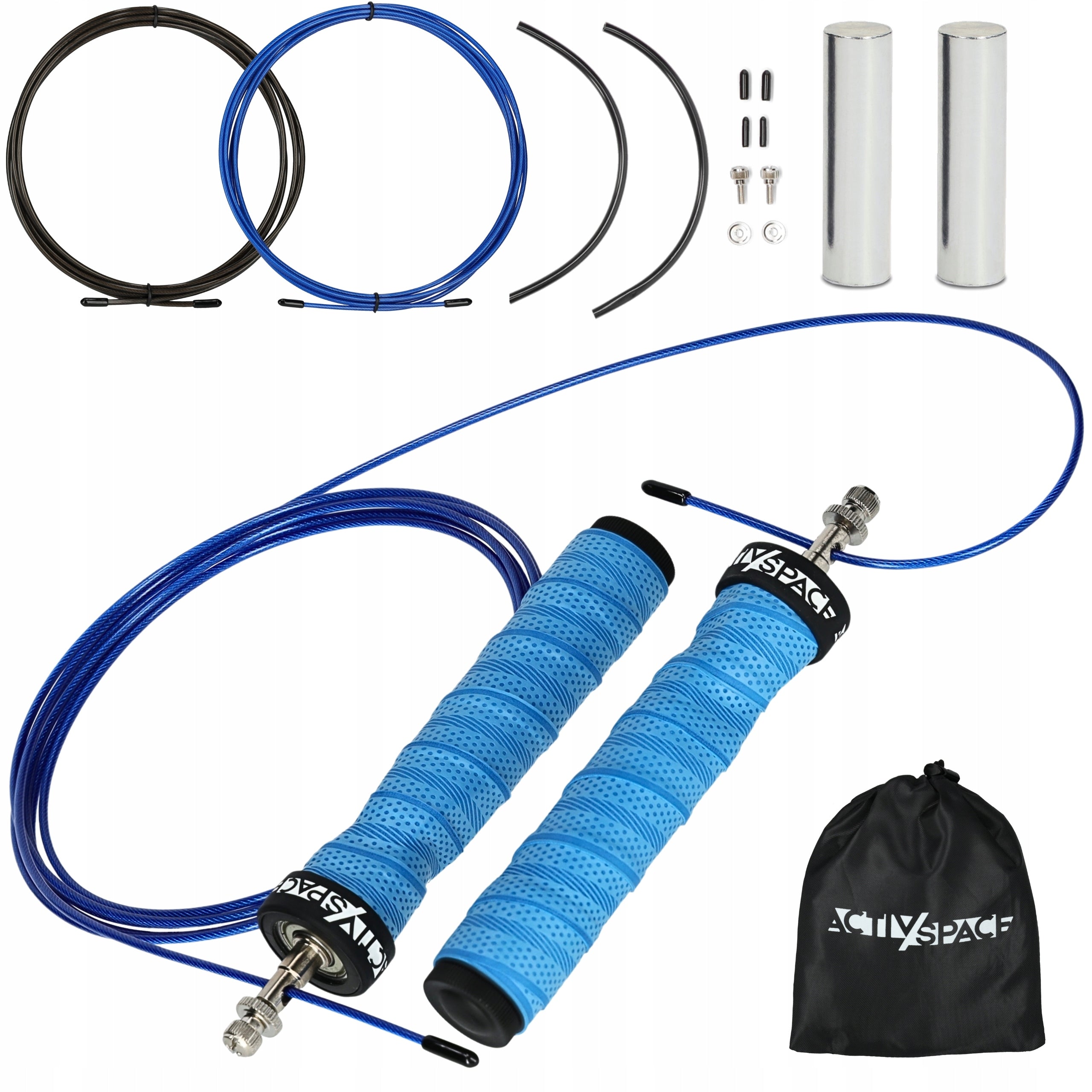 BOXING JUMP ROPE WITH LOAD ROTATING HEADS ADJUSTABLE WITHSTANDS