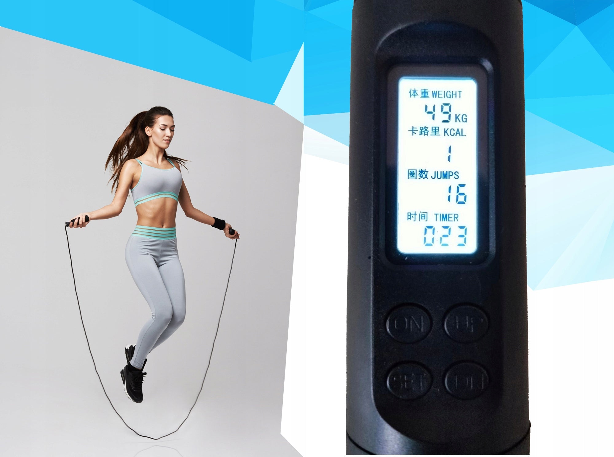 BOXING JUMP ROPE WITH TRAINING BEARINGS with fitness COUNTER LED crossfit EAN (GTIN) 5903228928130