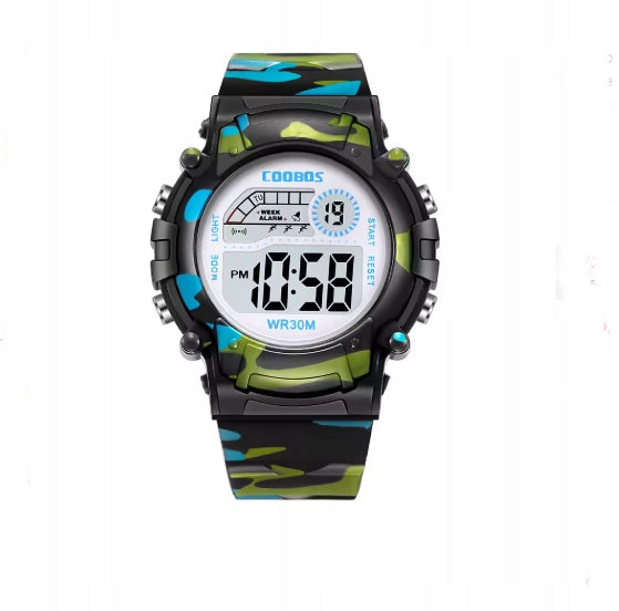 BOYS' WATCH YOUTH SPORTS DIGITAL BLACK CAMO
