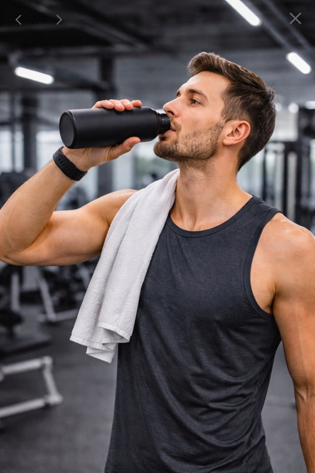 BPA Free Steel Bottle 500ml Thermos For Hot And Cold Beverages Black Manufacturer code OFOST/2