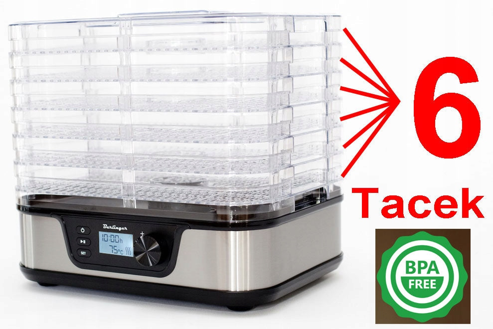 BPA free fruit mushroom dryer | time and temperature control | 6 SIT Manufacturer code suszarka-500