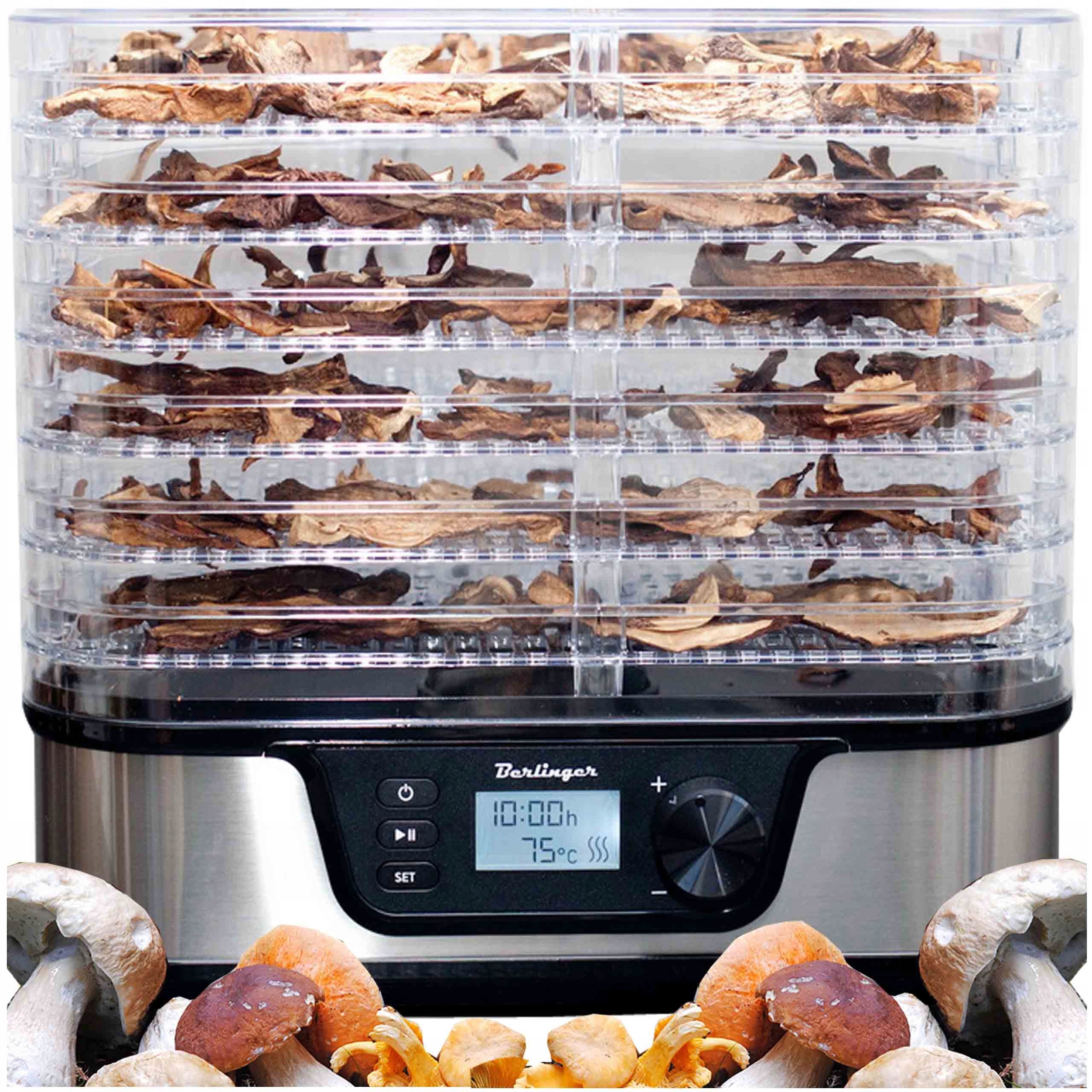 BPA free fruit mushroom dryer | time and temperature control | 6 SIT
