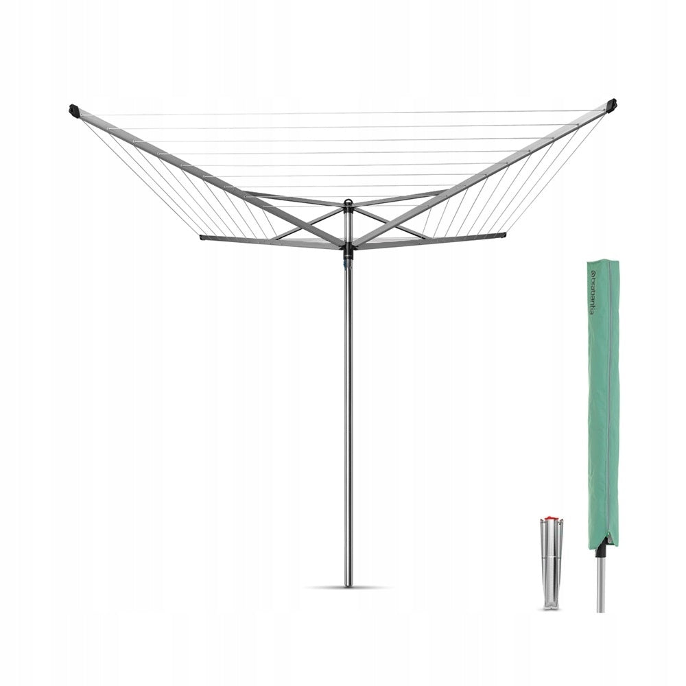 BRABANTIA - Garden dryer 50 m - Ground attachment, cover