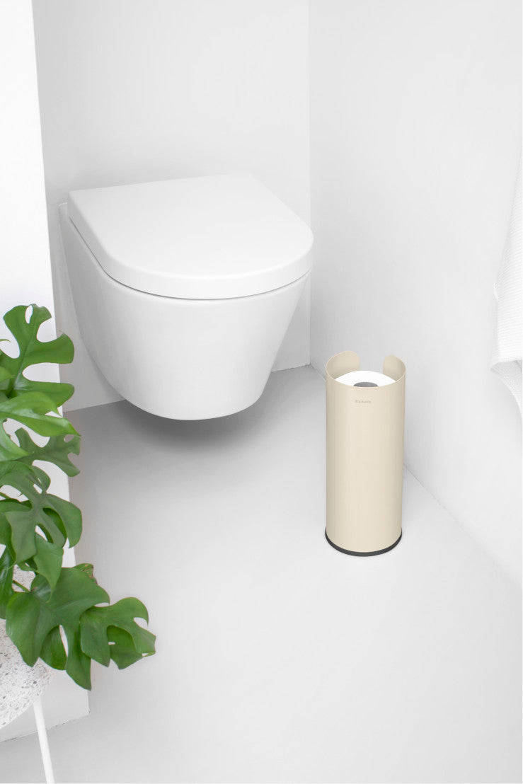 BRABANTIA - ReNew - Freestanding toilet paper tray - Soft Beige Brand Brabantia