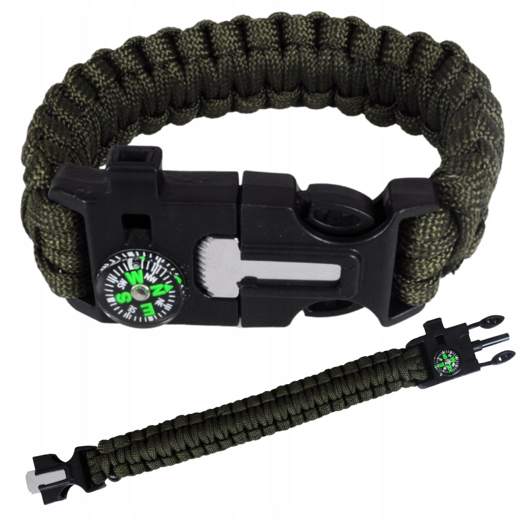 BRACELET HEADBAND PARACORD 5in1 FLINT COMPASS WHISTLE MULTITOOL SURVIVAL Model #6790