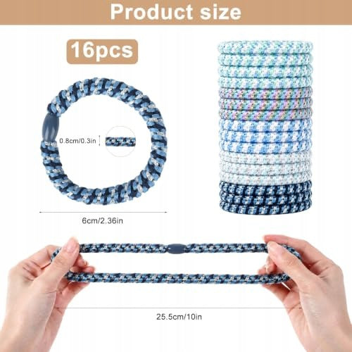 BRAIDED HAIR BANDS FOR WOMEN GIRLS THICK CURLY 16 PCS Manufacturer code SWC5908151060131