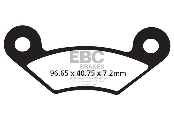 BRAKE PADS MOTO. KEEWAY GTX 300 QUAD (10-11) EBC Brakes FA483TT