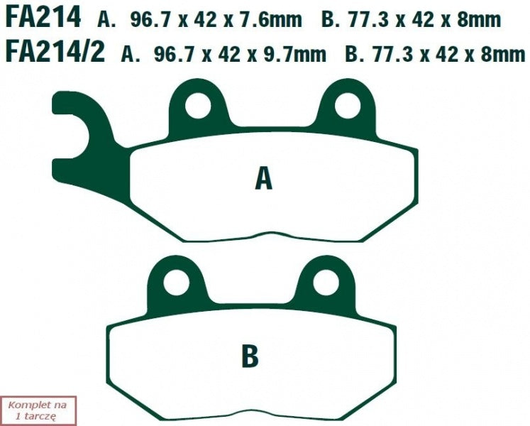 BRAKE PADS. TRIUMPH SPRINT ST 1050I (ABS) (11-12)/ DAYTONA 955I Product weight with unit packaging 0.5 kg