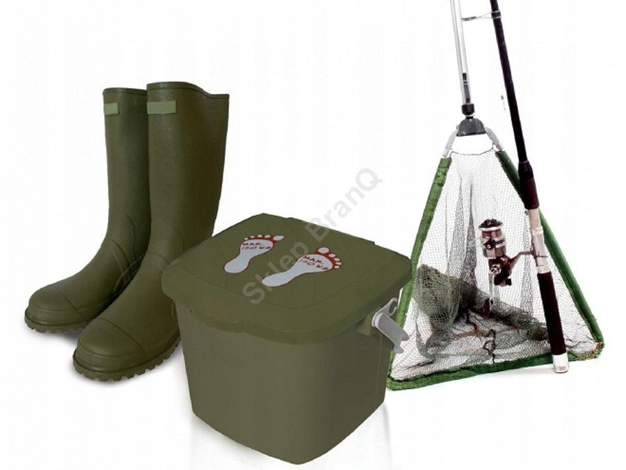 BRANQ BUCKET STOOL 15,5l GREEN Color black