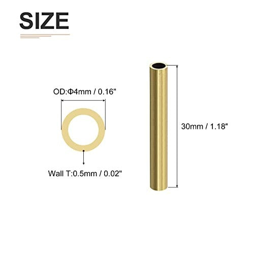 BRASS TUBES 4MM FOR JEWELRY DIY SET OF 20 PIECES CRAFTS ORNAMENT Manufacturer code SWC5908151804476