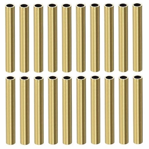 BRASS TUBES 4MM FOR JEWELRY DIY SET OF 20 PIECES CRAFTS ORNAMENT