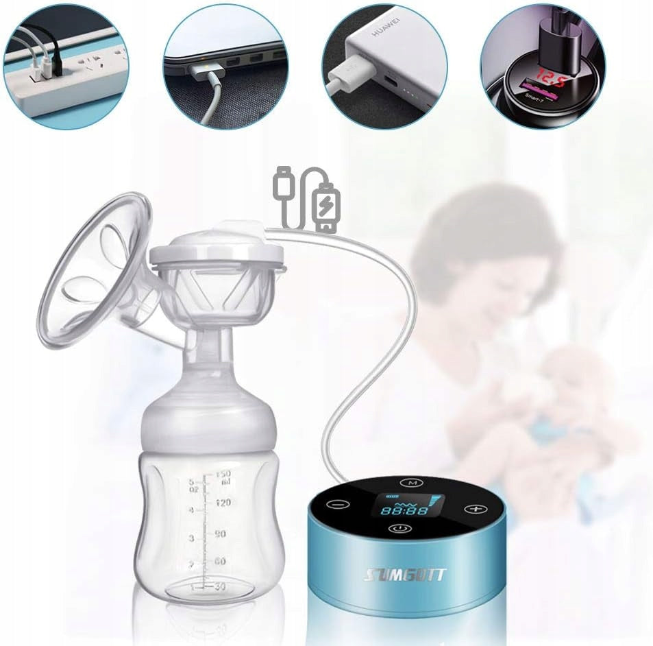 BREAST PUMP ELECTRIC BREASTFEEDING 3 MODES 9 LEVELS QUIET Brand Sumgott