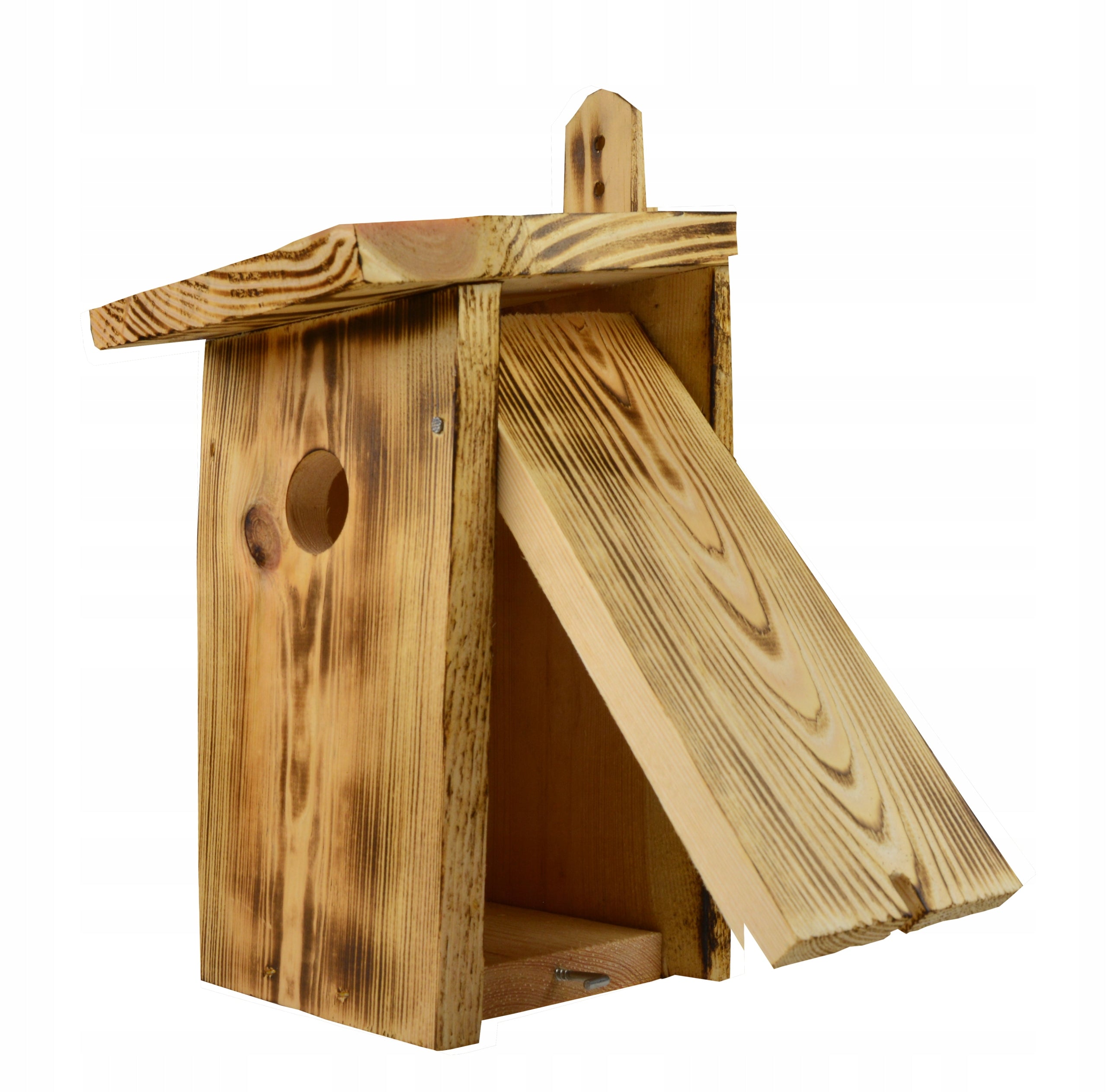 BREEDING BOX FOR BIRDS WOODEN HOUSE Tanned FEEDER