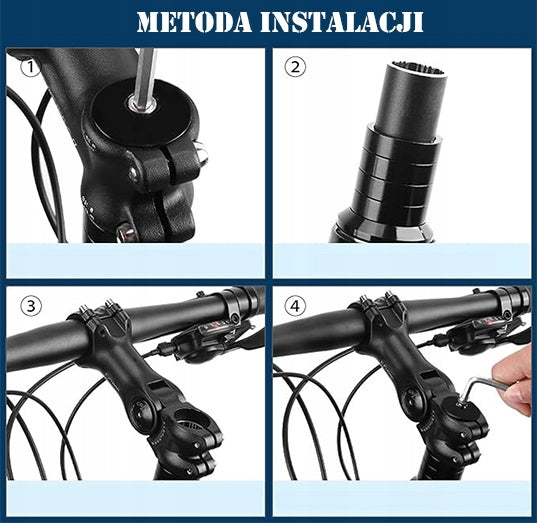 BRIDGE BICYCLE BRACKET FOR HANDLEBAR AHEAD 28,6/31,8 FOR BICYCLE ADJUSTABLE Steerer tube diameter (inches) 1,1/8"