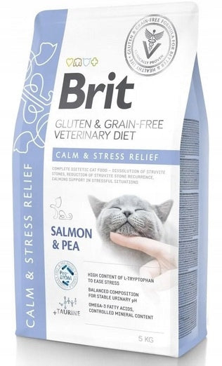 BRIT Grain Free Veterinary Diet Cat Calm Stress Relief Salmon & Pea 5 kg Brand Brit