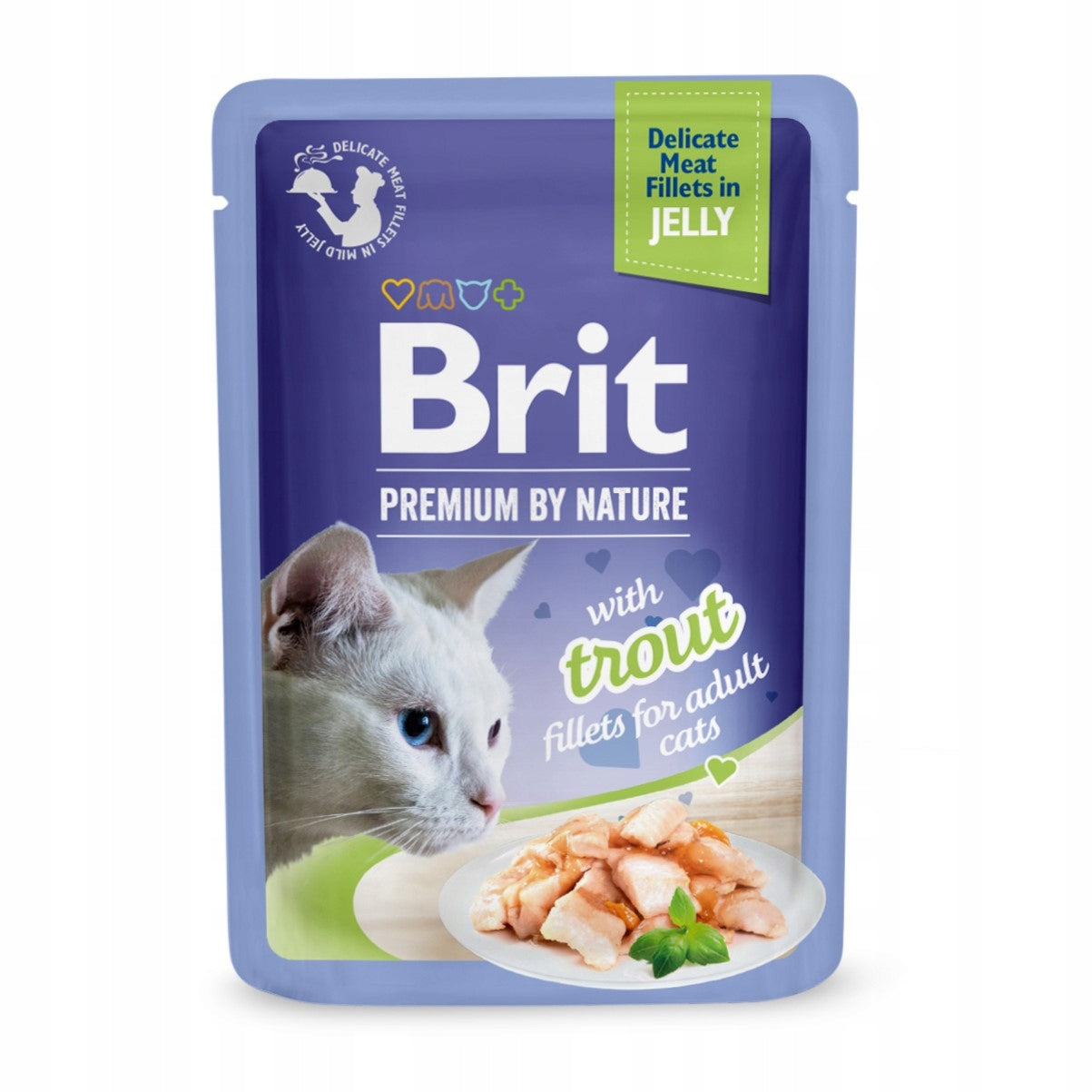 BRIT Pouch Cat Food Jelly Fillets with Trout