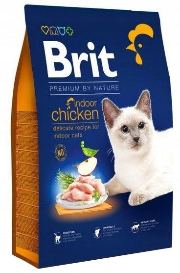 BRIT Premium by Nature Indoor Non-Outgoing Cat Food Chicken 8kg Product weight 8 kg